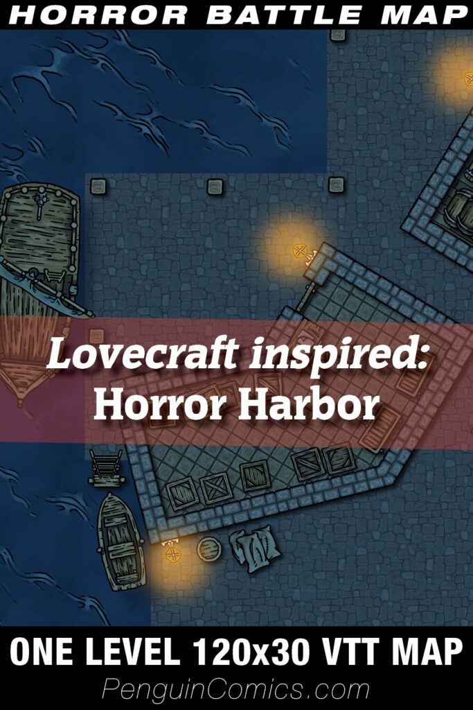Cthulhu VTT Battlemap HORROR HARBOR Lovecraft inspired MAPS