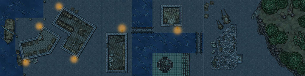 HORROR HARBROR Preview, Cthulhu HP Lovecraft VTT Battlemap / Maps